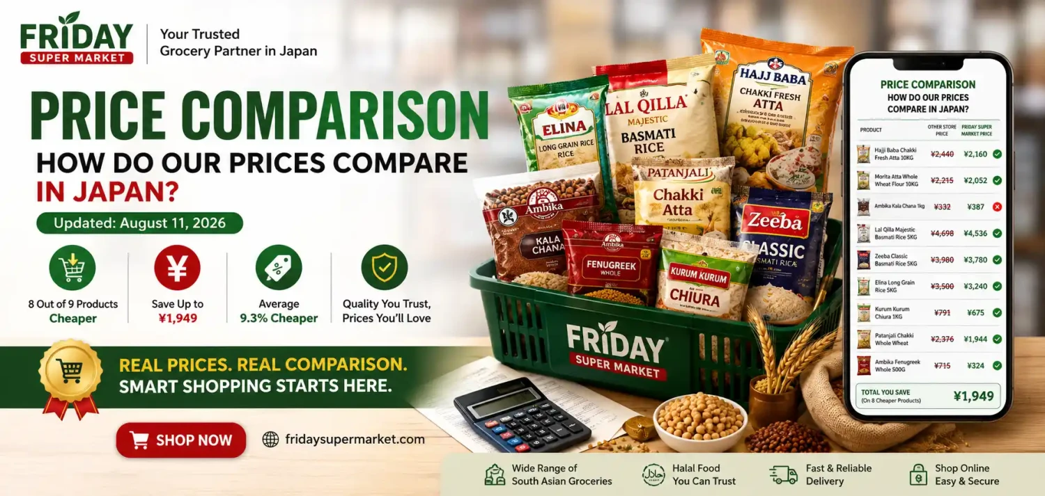 We Compared 11 South Asian Grocery Products Across 10 Japan Websites — Here's Who's Actually Cheapest