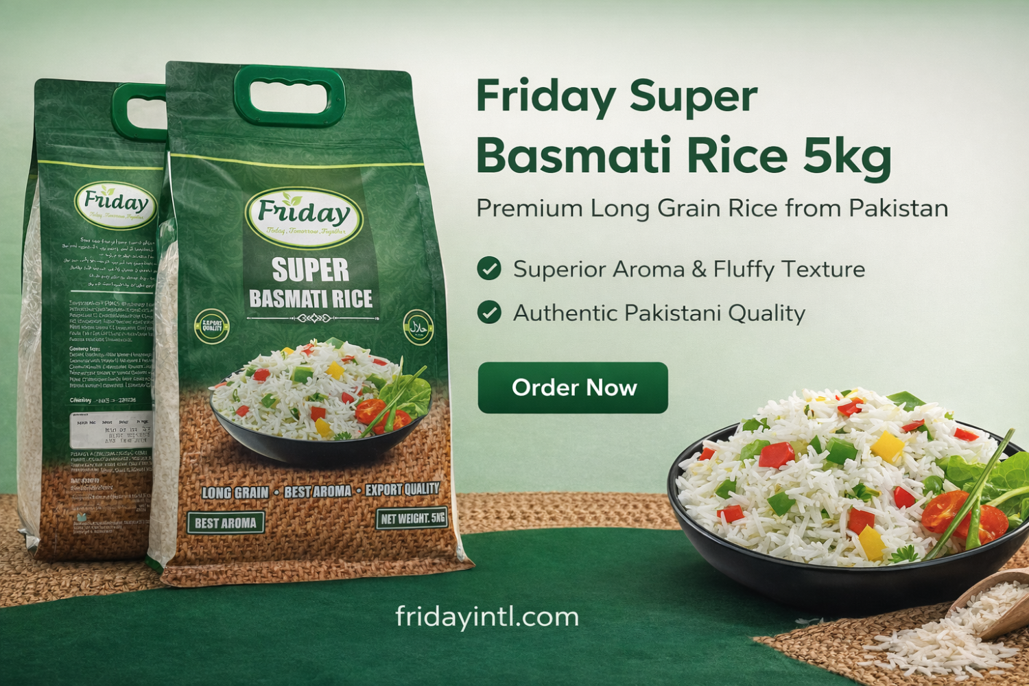 Friday Super Basmati Rice 5kg – Premium Long Grain Rice from Pakistan